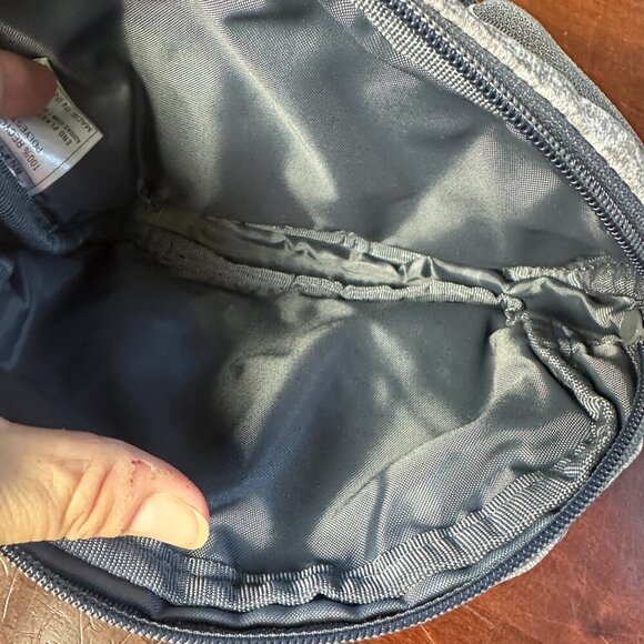 ADIDAS Grey Charcoal Space Dye Zipper Fanny Pack Crossbody Bag - Picture 10 of 11